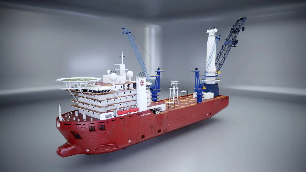 Crane Ship Used 3D model