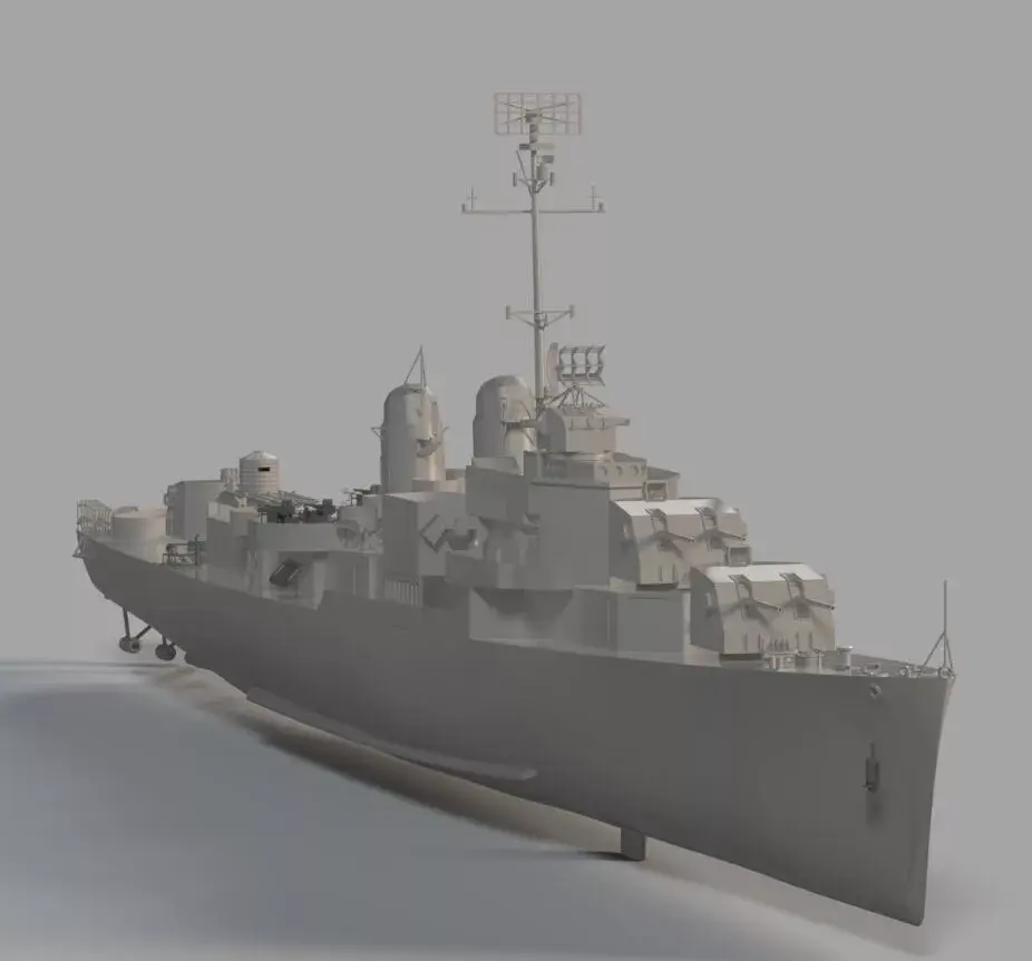 Allen M Sumner Destroyer - 1-72 Scale - 3D Printable - RC Model 3D print model