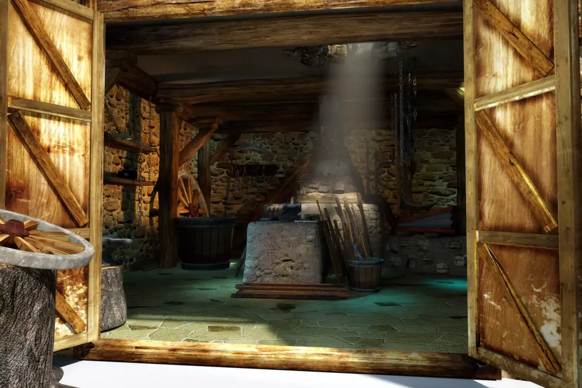 Old Blacksmith workshop 3D model