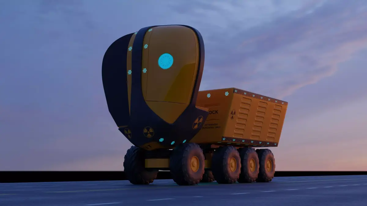 Unmanned Electric Truck UV 3D model