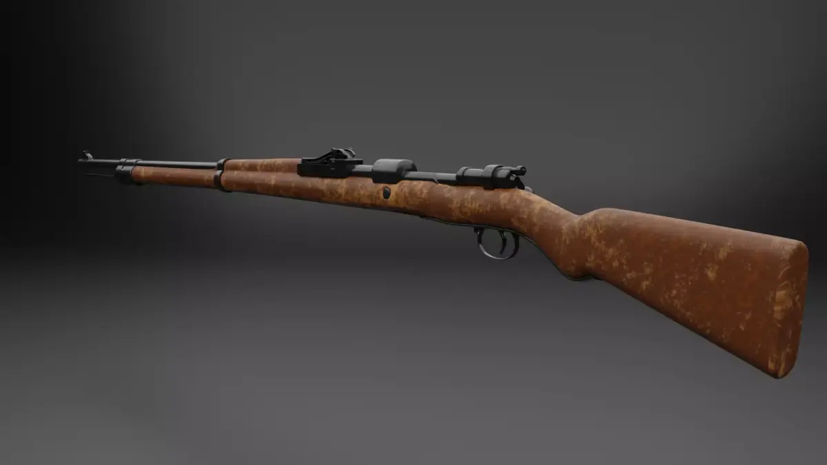 Gewehr M 98 Low-poly 3D model