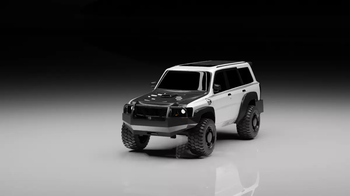Off-Road Tactical SUV 4x4 High-Detail Rigged Vehicle  Low-poly 3D model