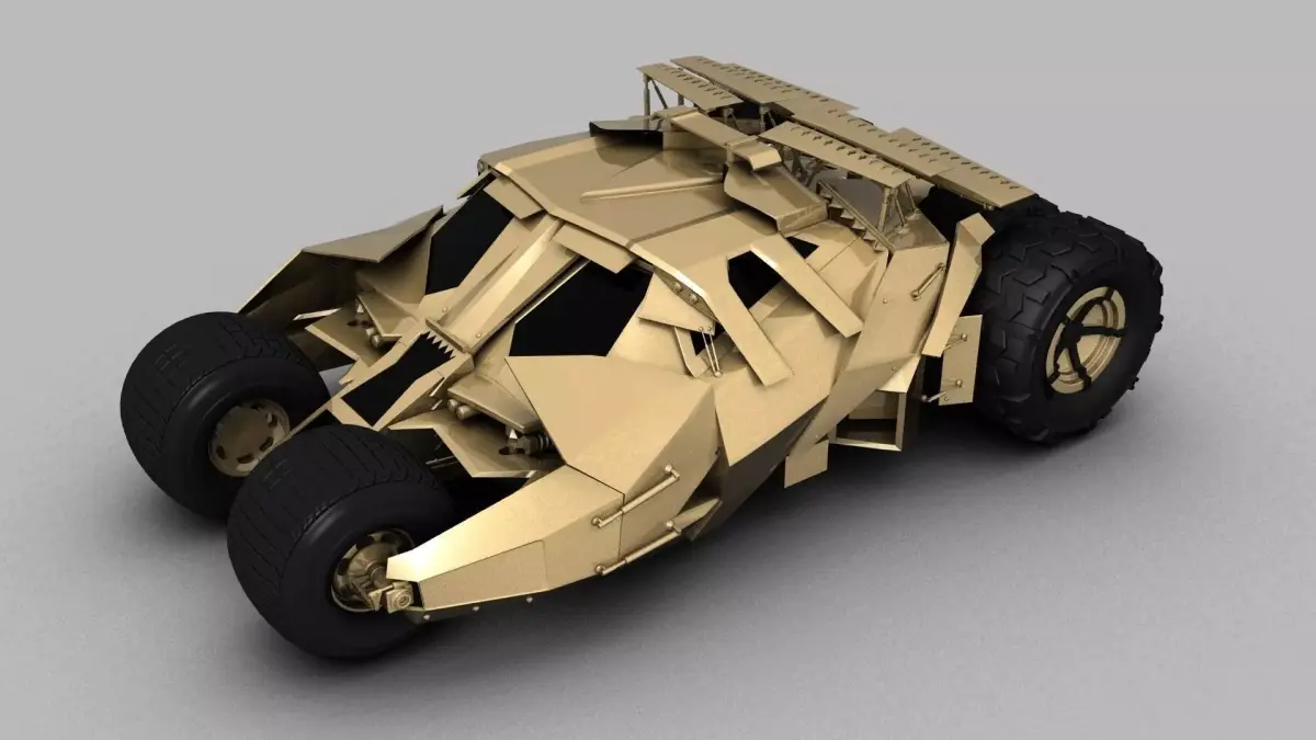 BAT MAN Tumbler CAR Low-poly 3D model