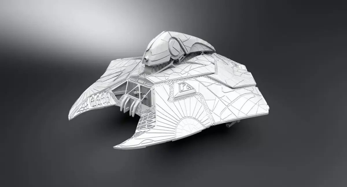 ID4 Alien Attacker Scale model 3D print model