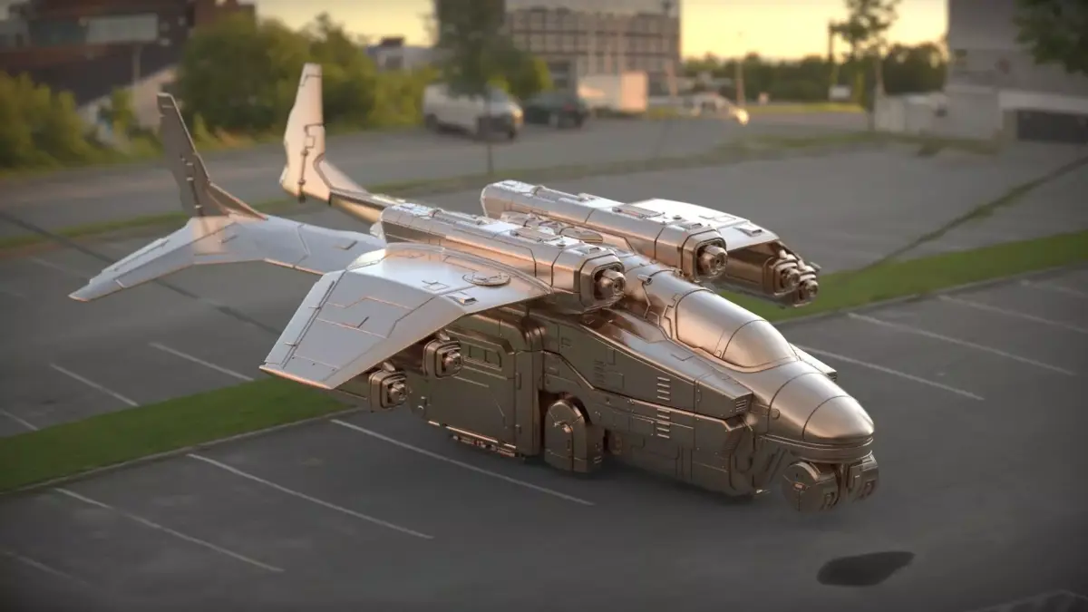  Dropship helicopter ship airship dirigible areoboat 3D print model