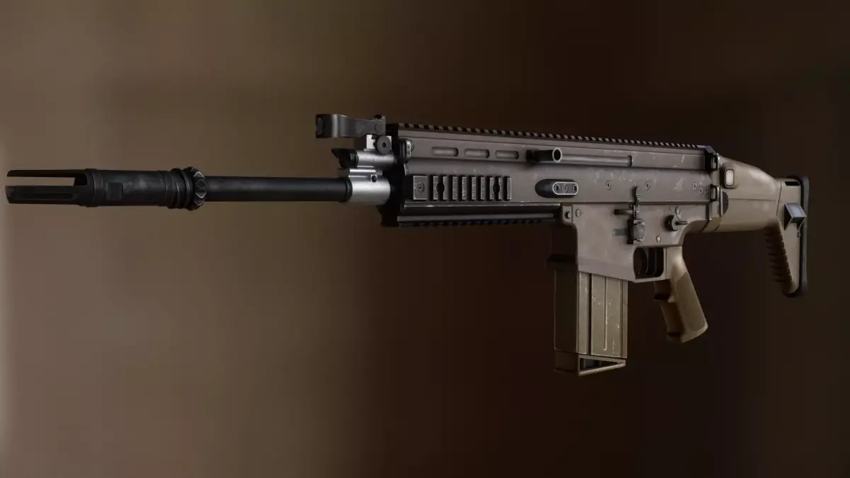 FN SCAR-H assault rifle PBR 3D model