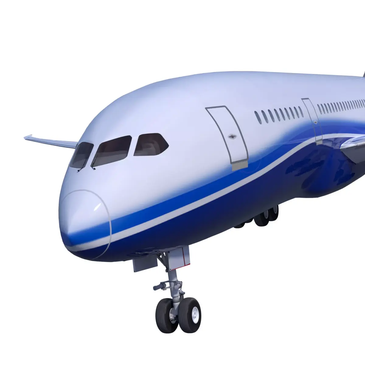Boeing 787 DREAMLINER hi detailed blank livery PBR Low-poly 3D model