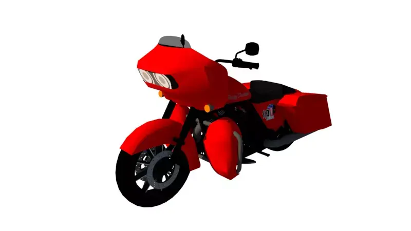 HARLEY DAVIDSON ROAD GLIDE CVO  2023 NARANJA Low-poly 3D model