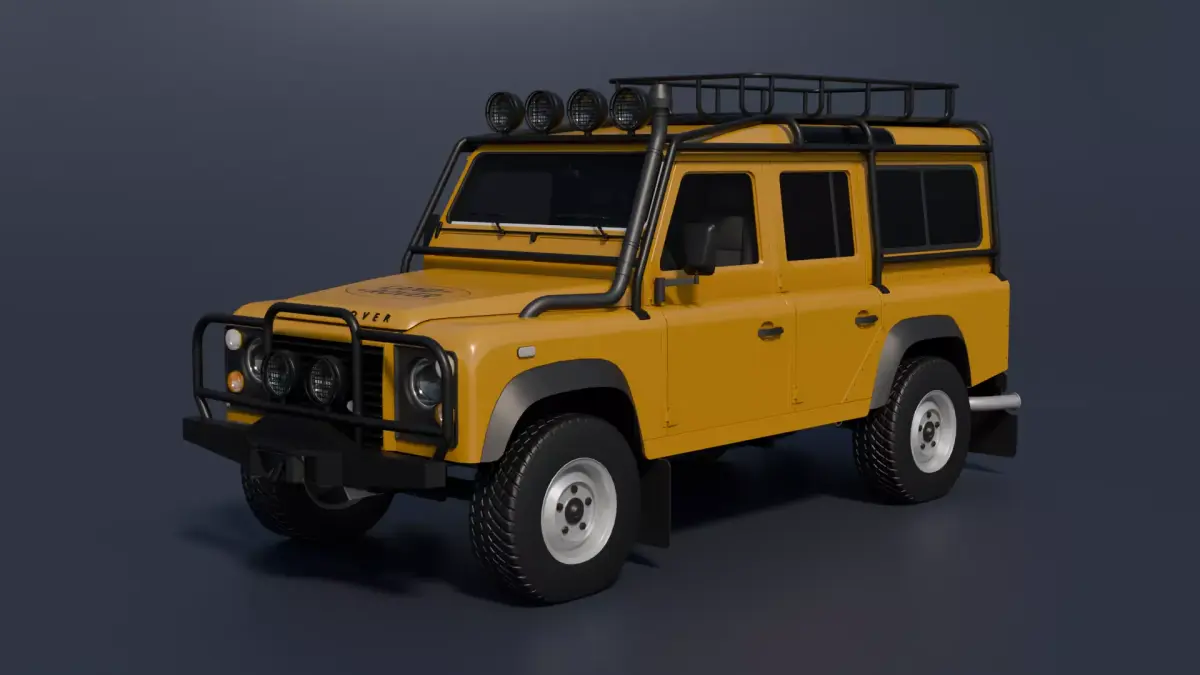 Game-Ready Land Rover Defender 110   I Generation - High Detail Low-poly 3D model