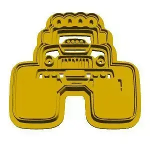 Monster truck cookie cutter 3D model buy