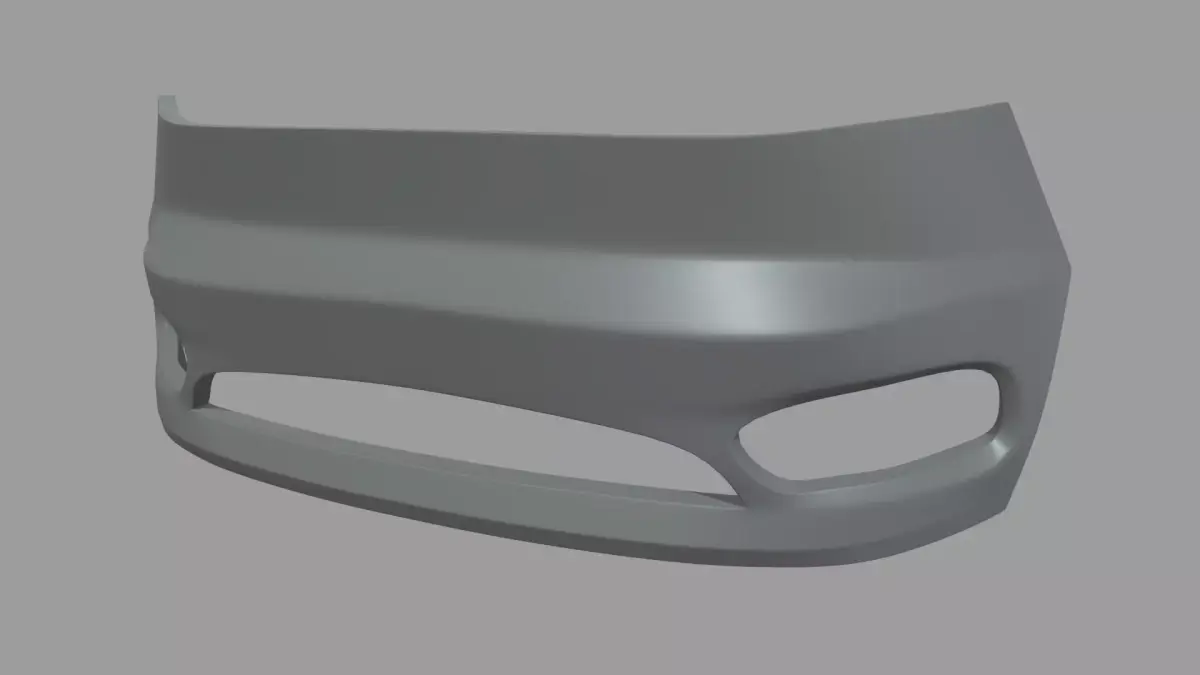 Front Bumper Custom 02 Low-poly 3D model