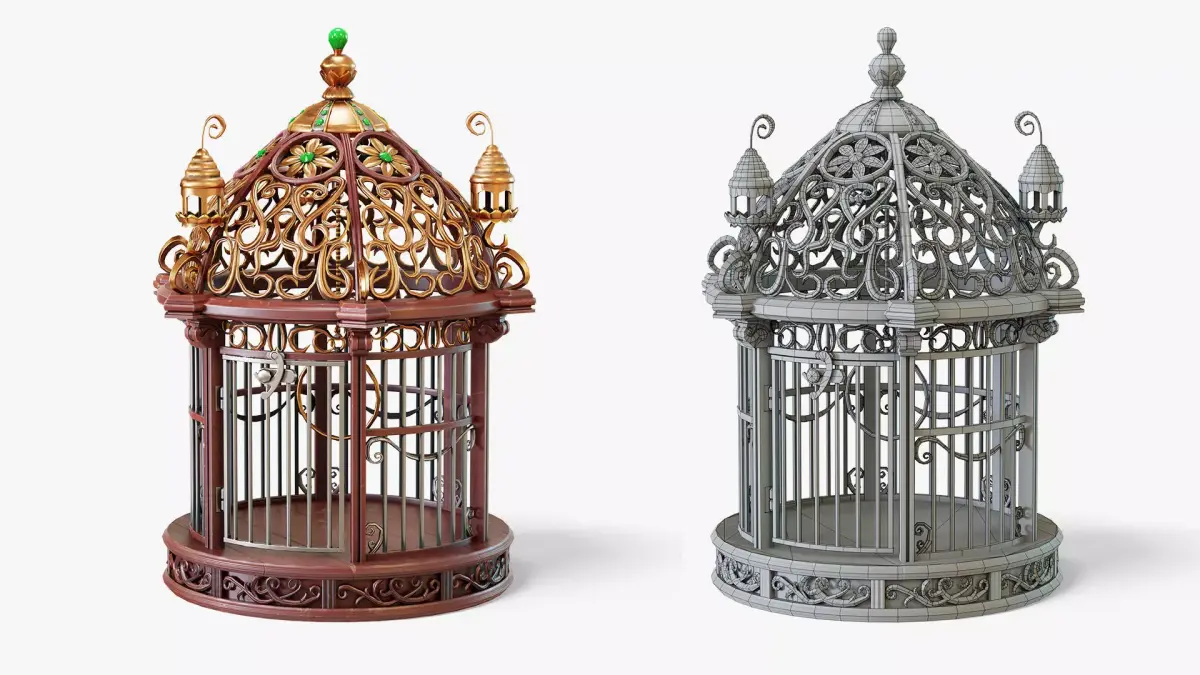 Birdcage Fantasy Low-poly 3D model