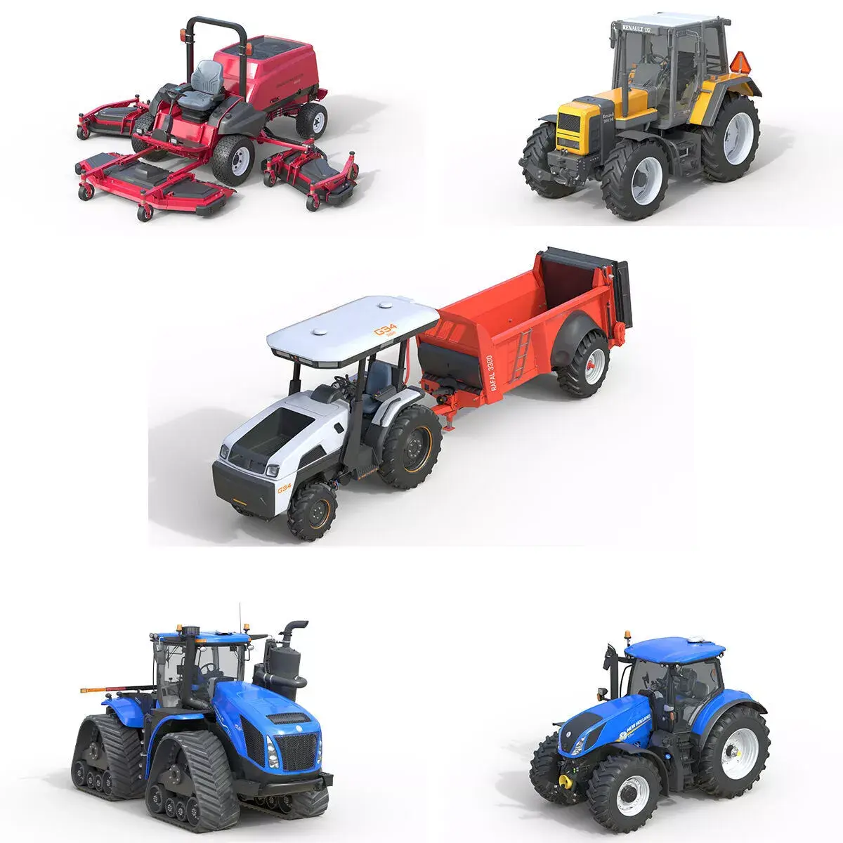 Farming vehicle collection v7 3D Model Pack