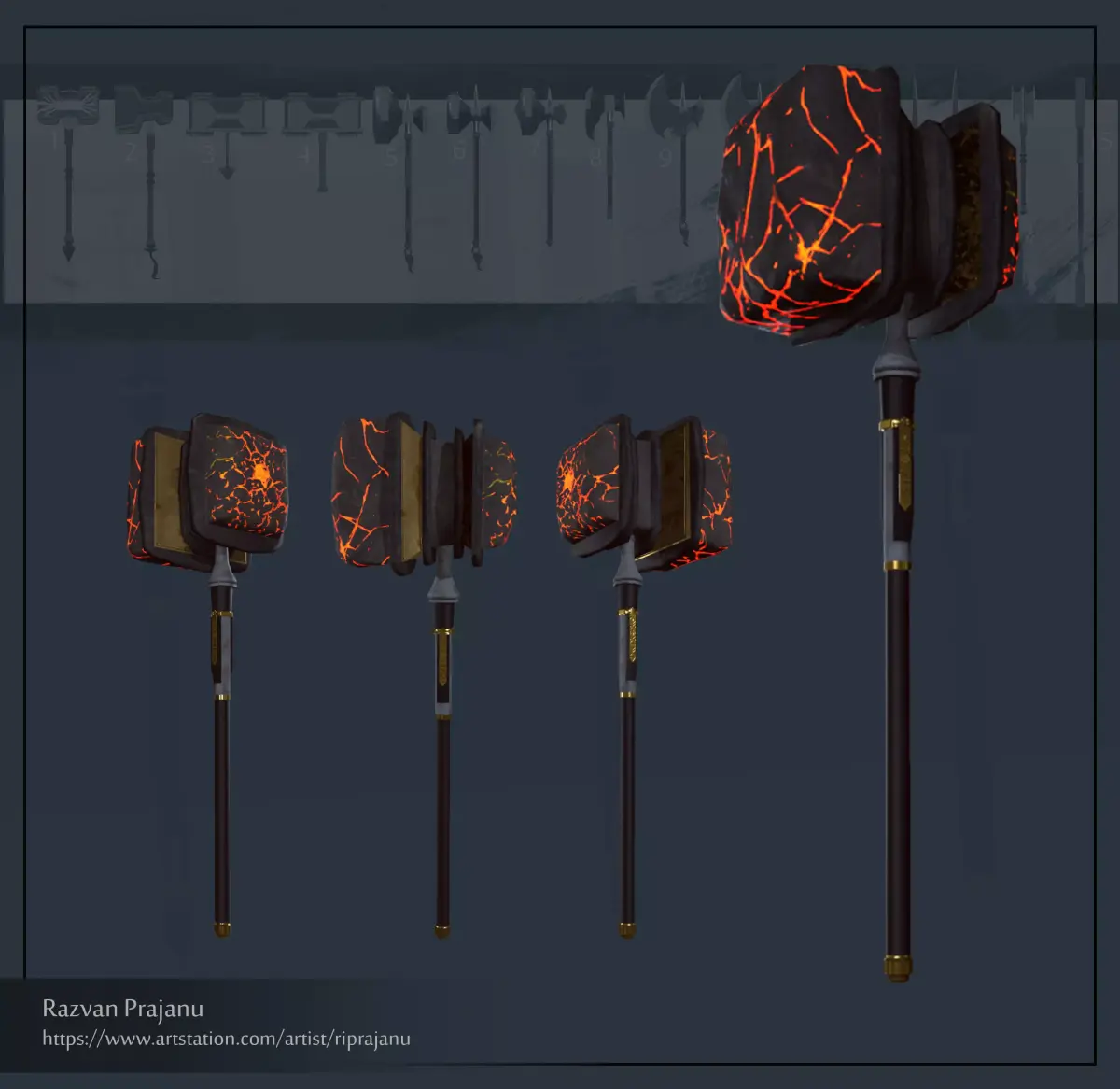 Fantasy Game Weapon Challenge 02 Low-poly 3D model