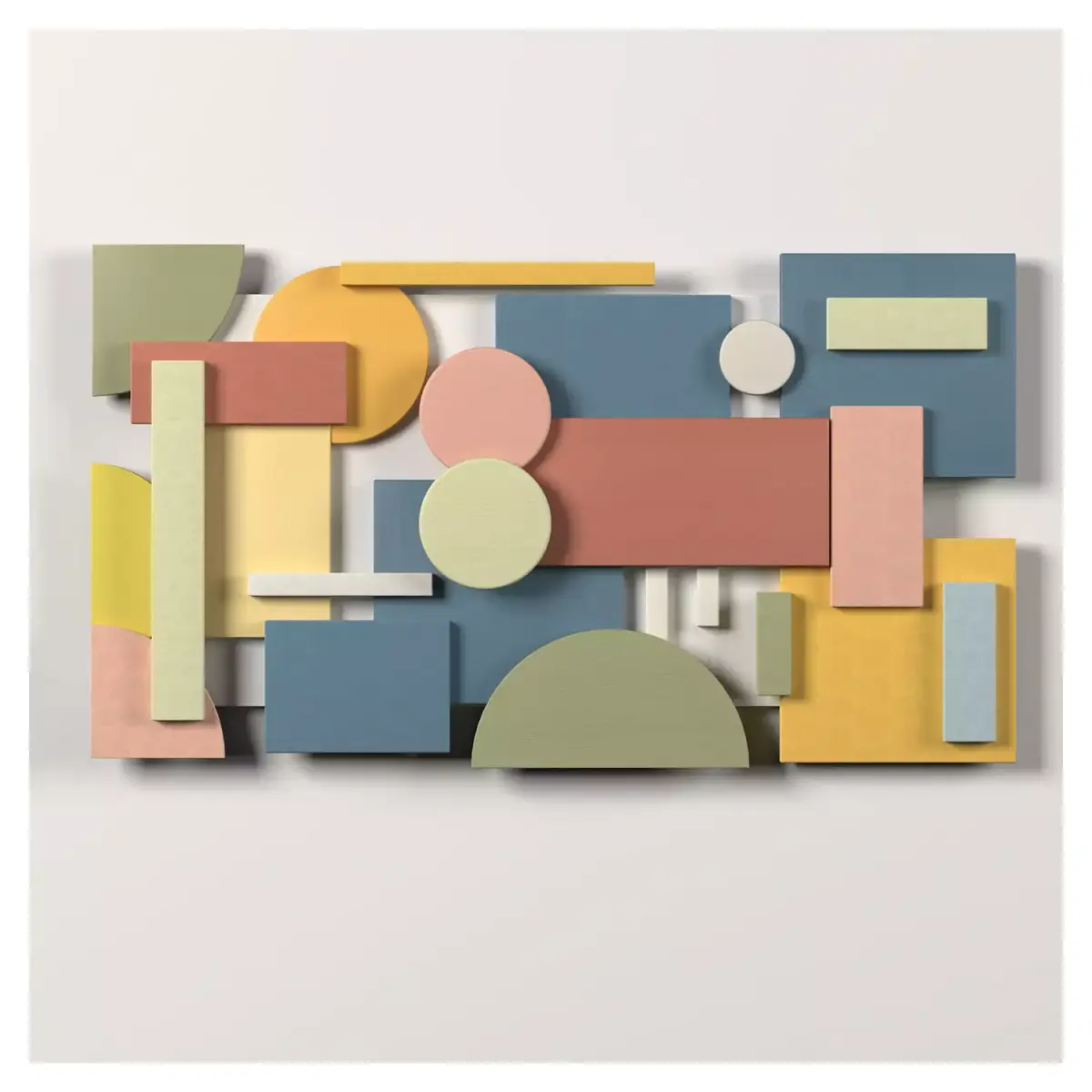 Wall Colored shapes Decoration - 90x50 - Collection - Part 5 3D model