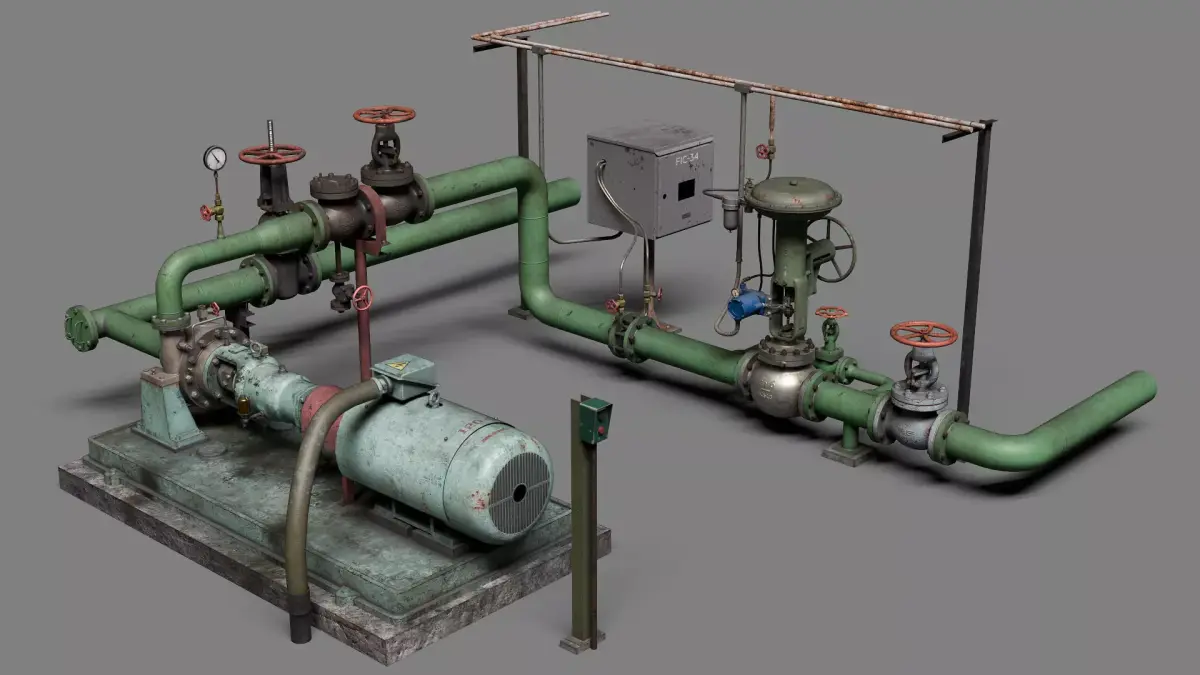 Centrifugal pump room 3D model