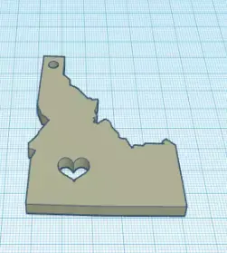 Idaho key chain 3D print model