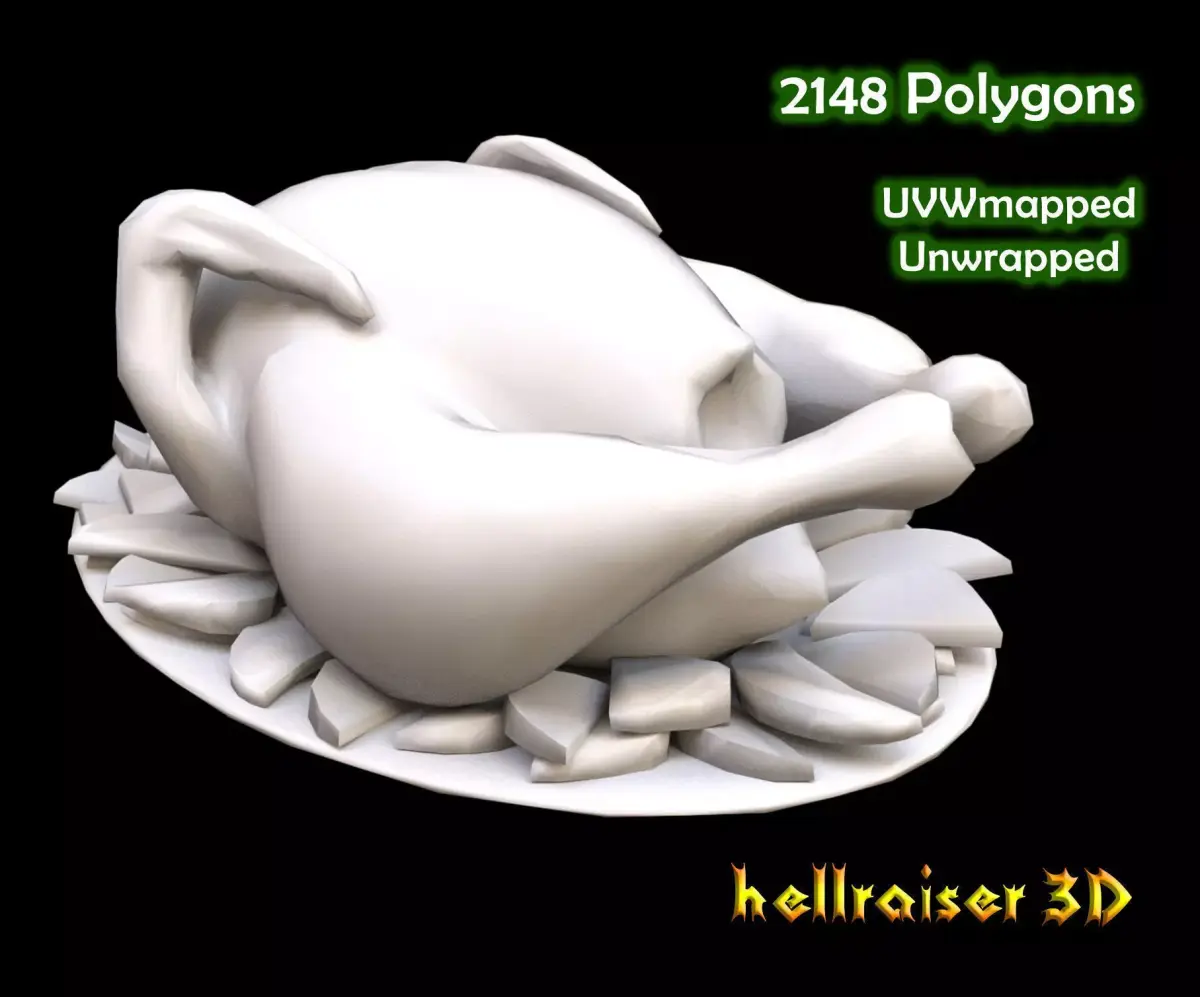 Food Chicken Low-poly 3D model