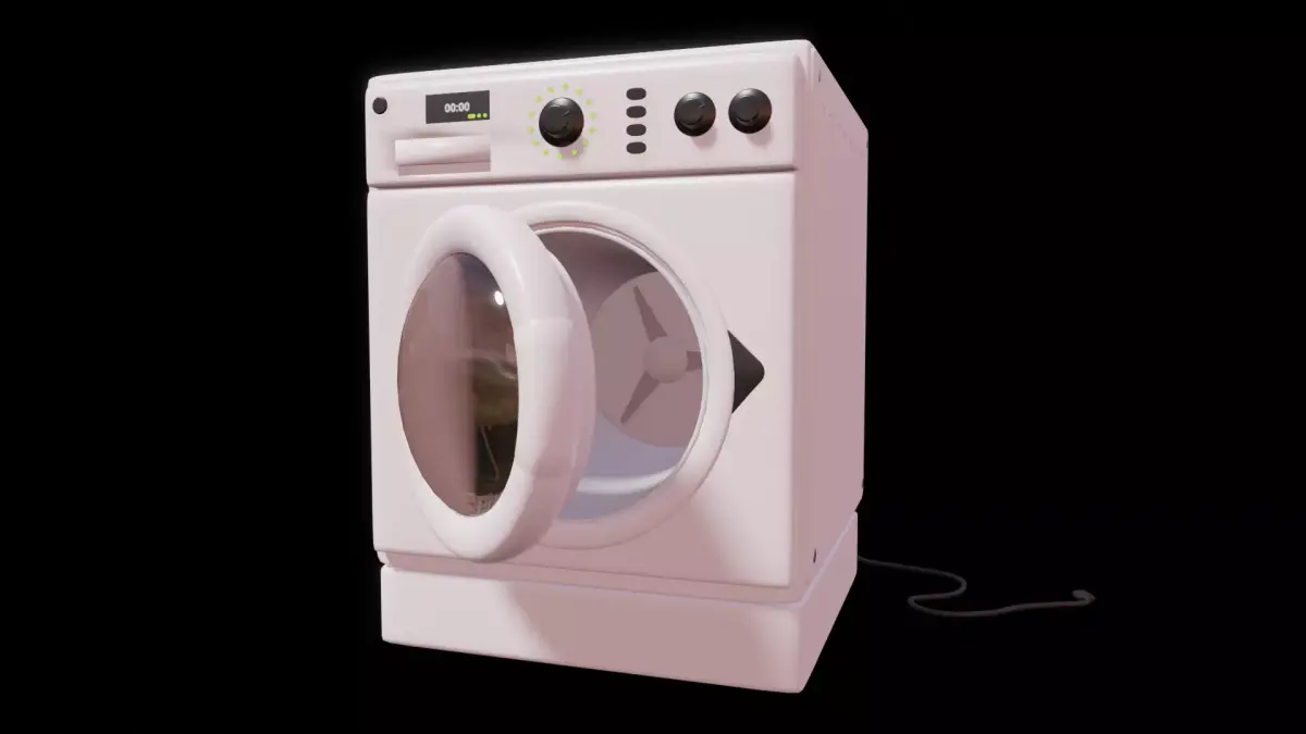 washing machine - gameready asset  Low-poly 3D model