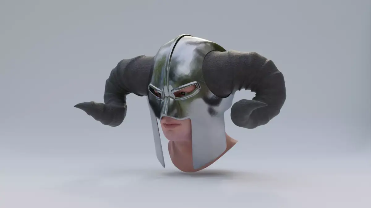 Viking Style Warrior Helmet Low-poly 3D model