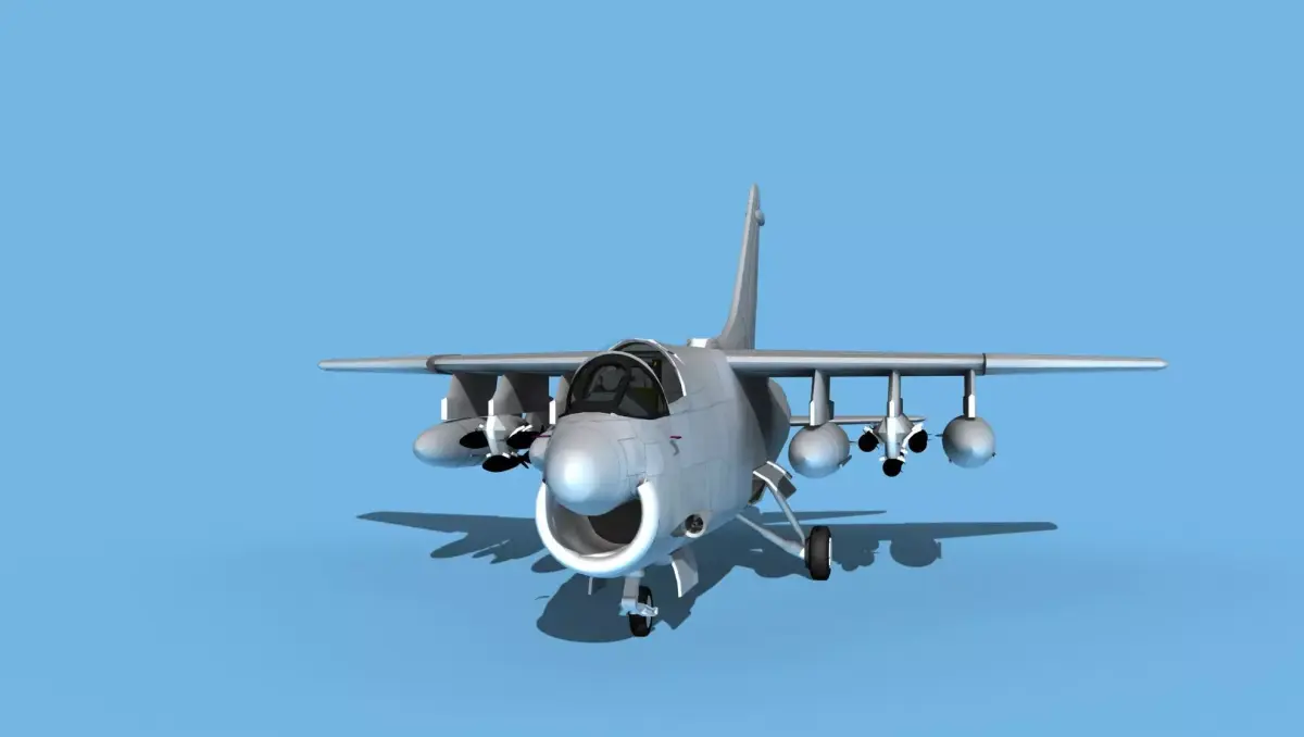Chance Vought A-7E Corsair II V10 HA ANG 3D model