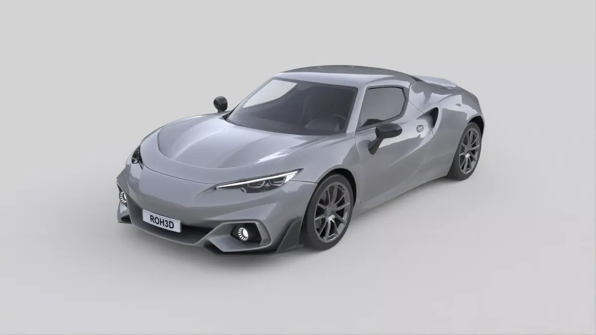 Generic Modern Sport Car Coupe 2020 Low-poly 3D model