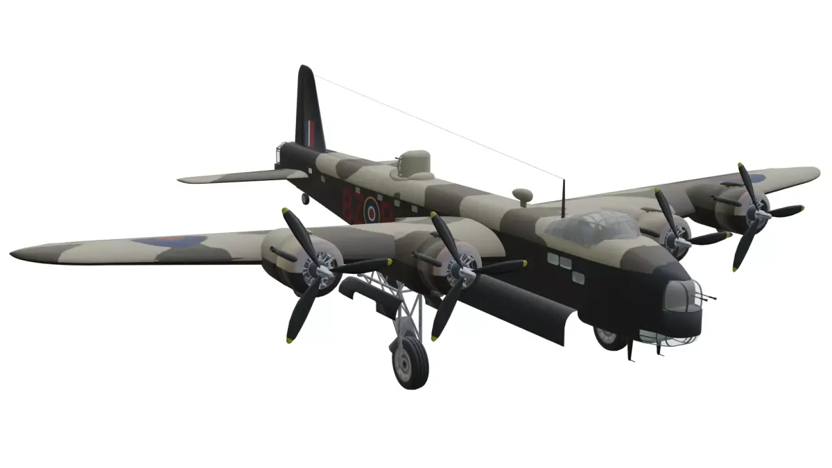 Stirling jet Low-poly 3D model