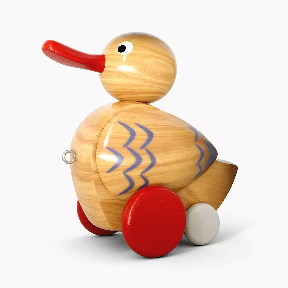 Vintage Wooden Duck Toy 3D model