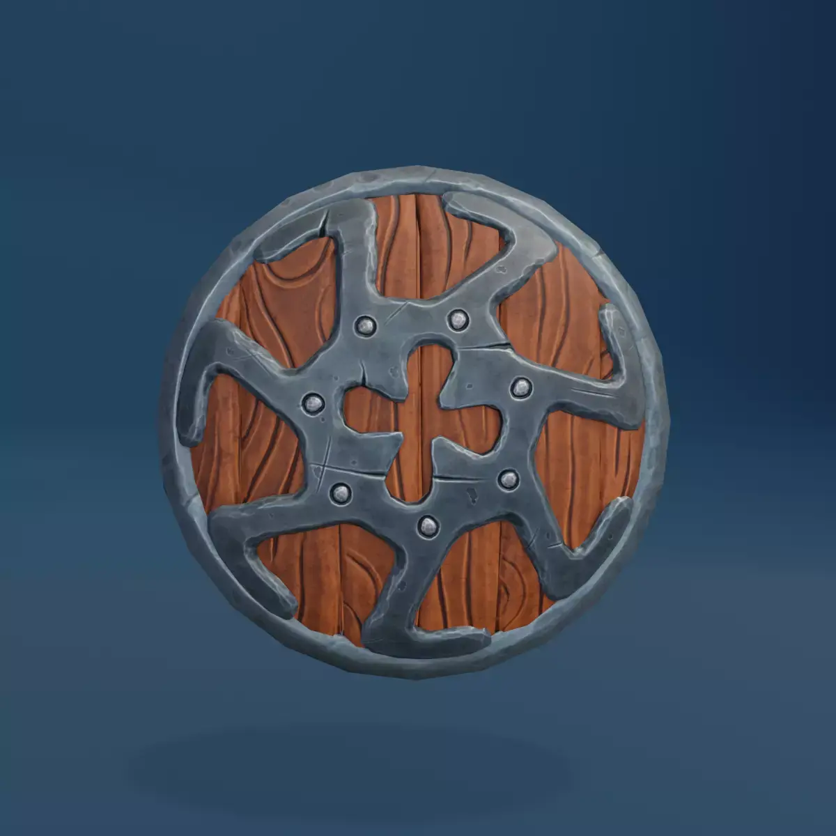 Stylized Shield low poly game ready Low-poly 3D model