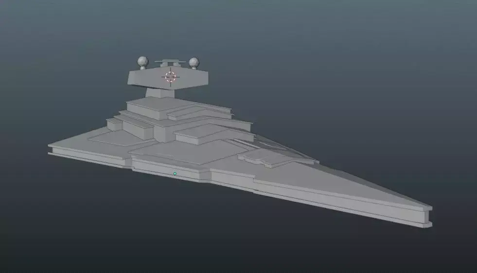 Low poly Imperial Star Destroyer 3D print model