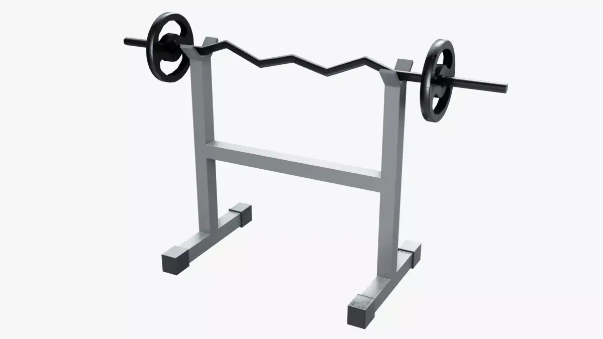 Easel Stand Curl Rod Low-poly 3D model