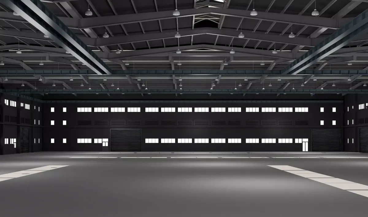 Exhibition hall warehouse interior 3D model