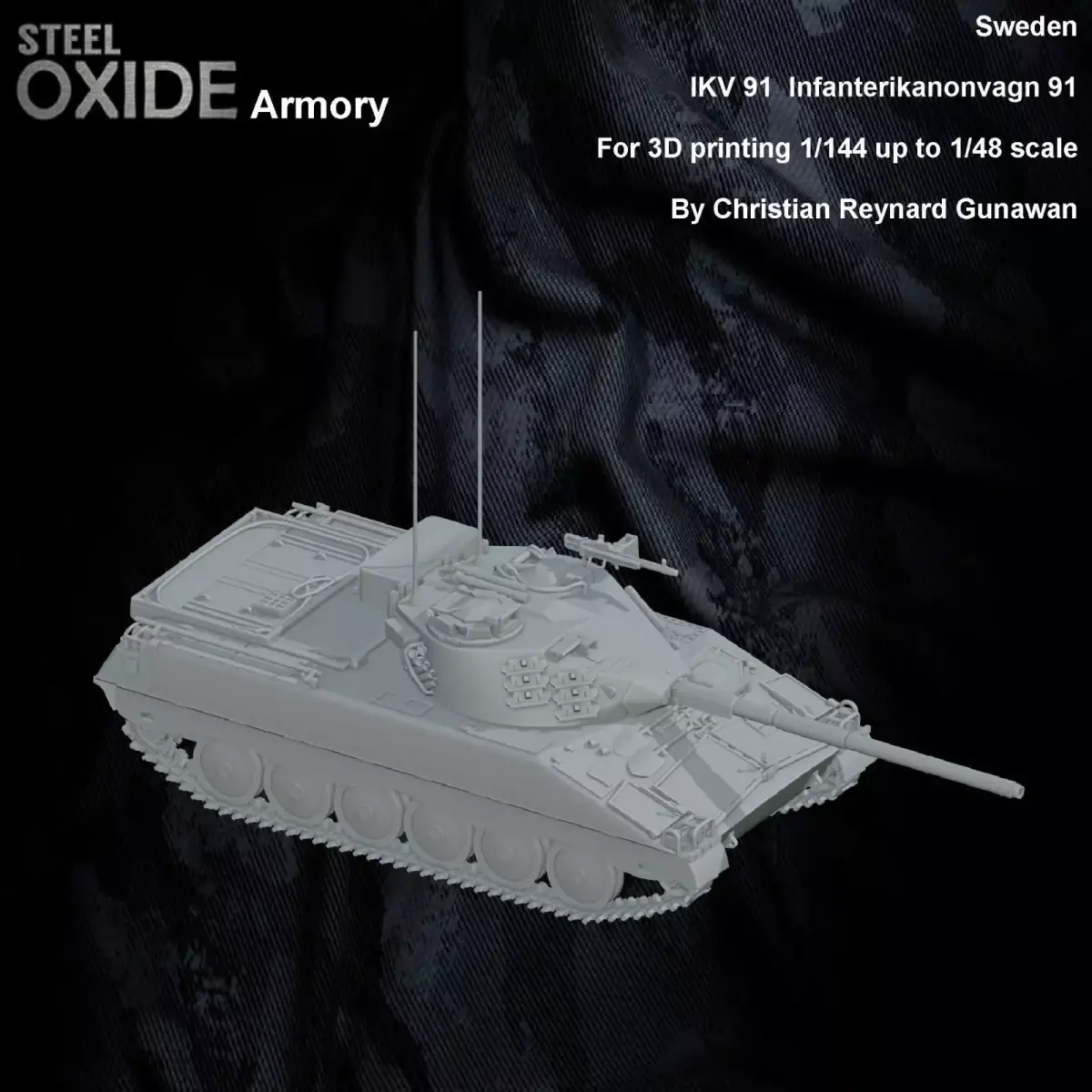 Sweden IKV 91 Infanterikanonvagn 91 3D print model