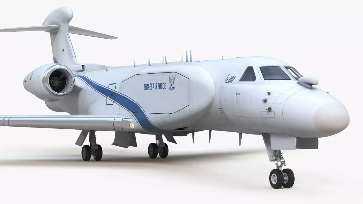 CAEW G550 White in Takeoff Position 3D model