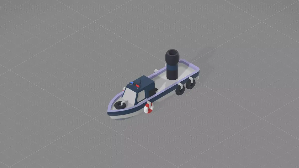 Low-poly Boat 3D Model Low-poly 3D model
