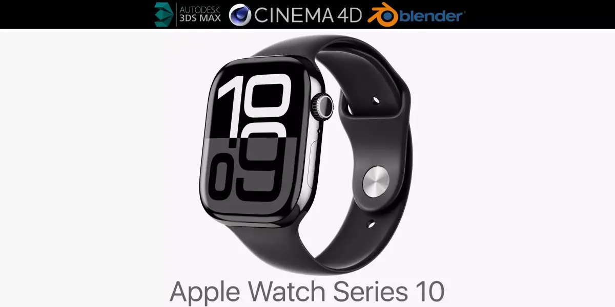 Apple Watch Series 10 Jet Black 3D model