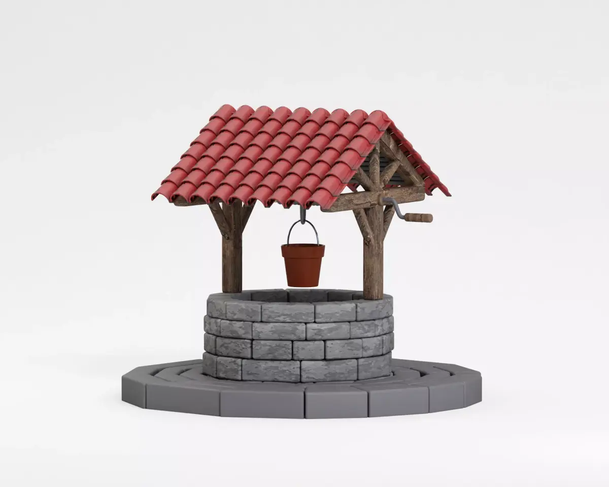 Water well Low-poly 3D model buy