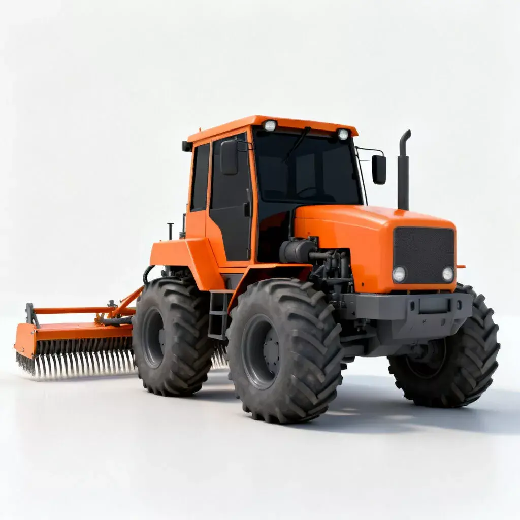Terra-Sweep Heavy Beach Groomer Tractor Low Poly 3D Model Low-poly 3D model