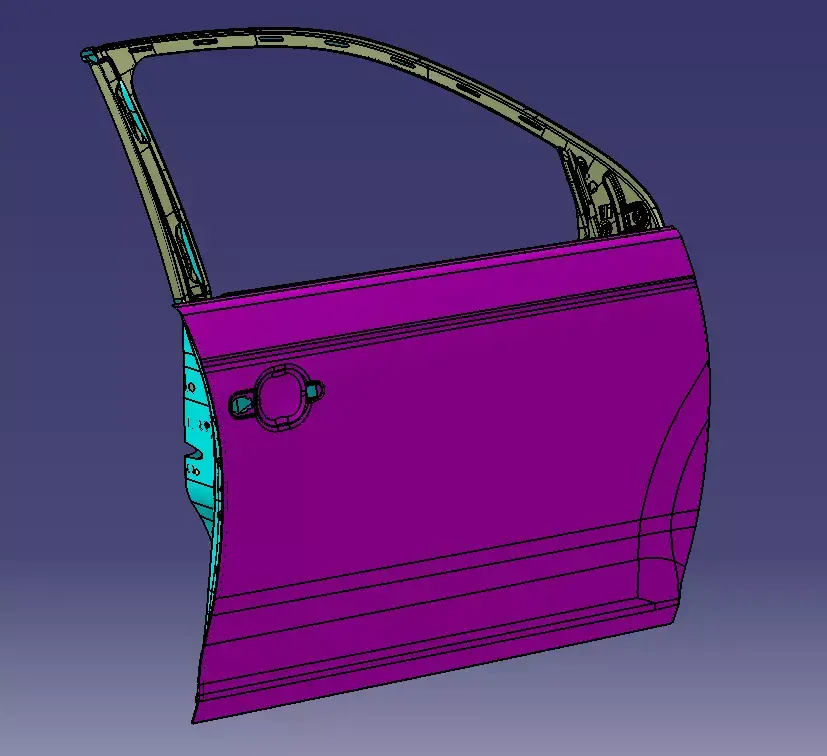Car Door Sheet Metal Free 3D model