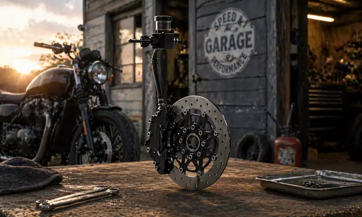 Motorcycle Brake Disc Assembly Model 3D model