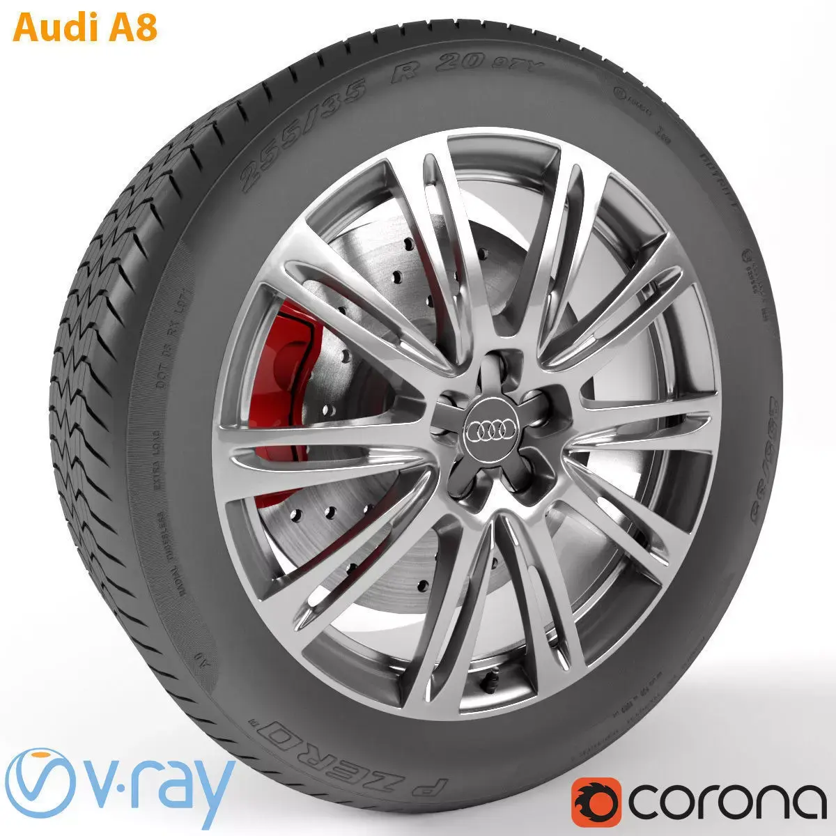 Audi A8 Wheel 3D model