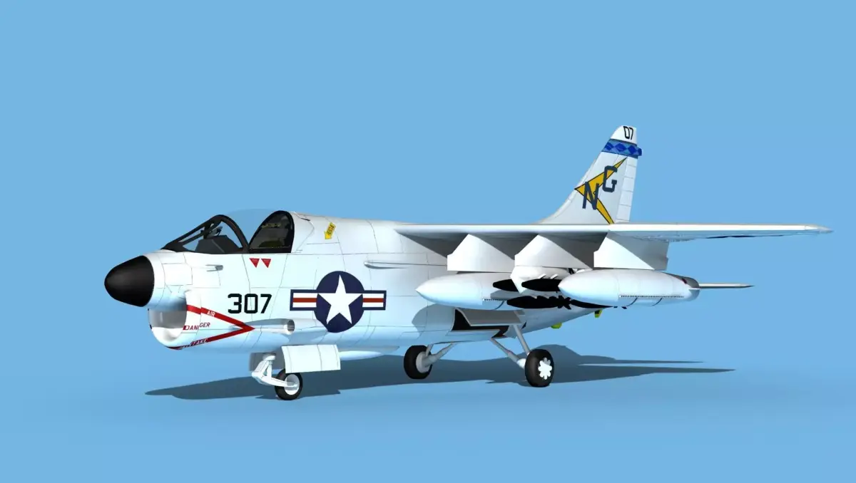 Chance Vought A-7D Corsair V020 USNMax 3D model