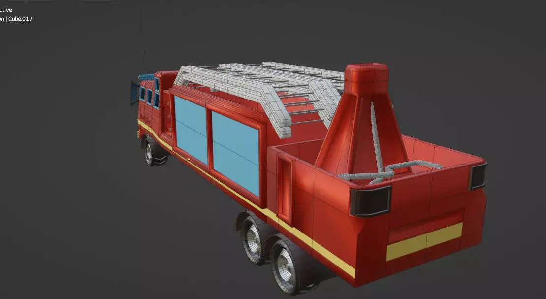 fire fighter lorry 3D model