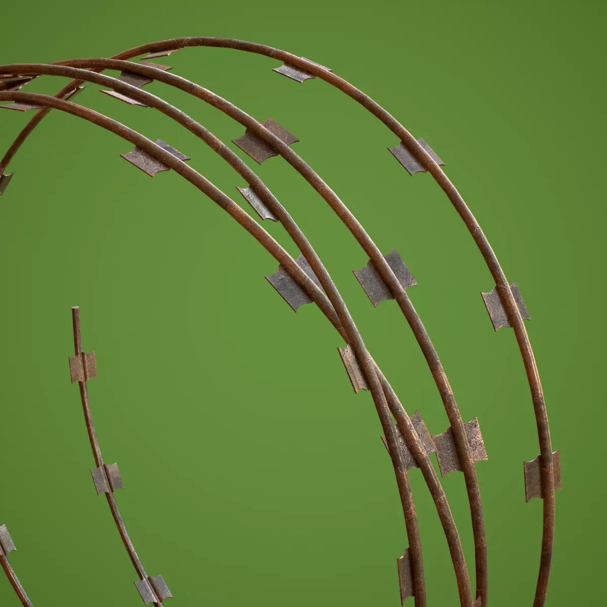 Barbed Wire Kit Low-poly 3D model