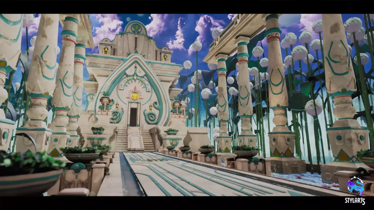 Stylized Ancient Temple Low-poly 3D model