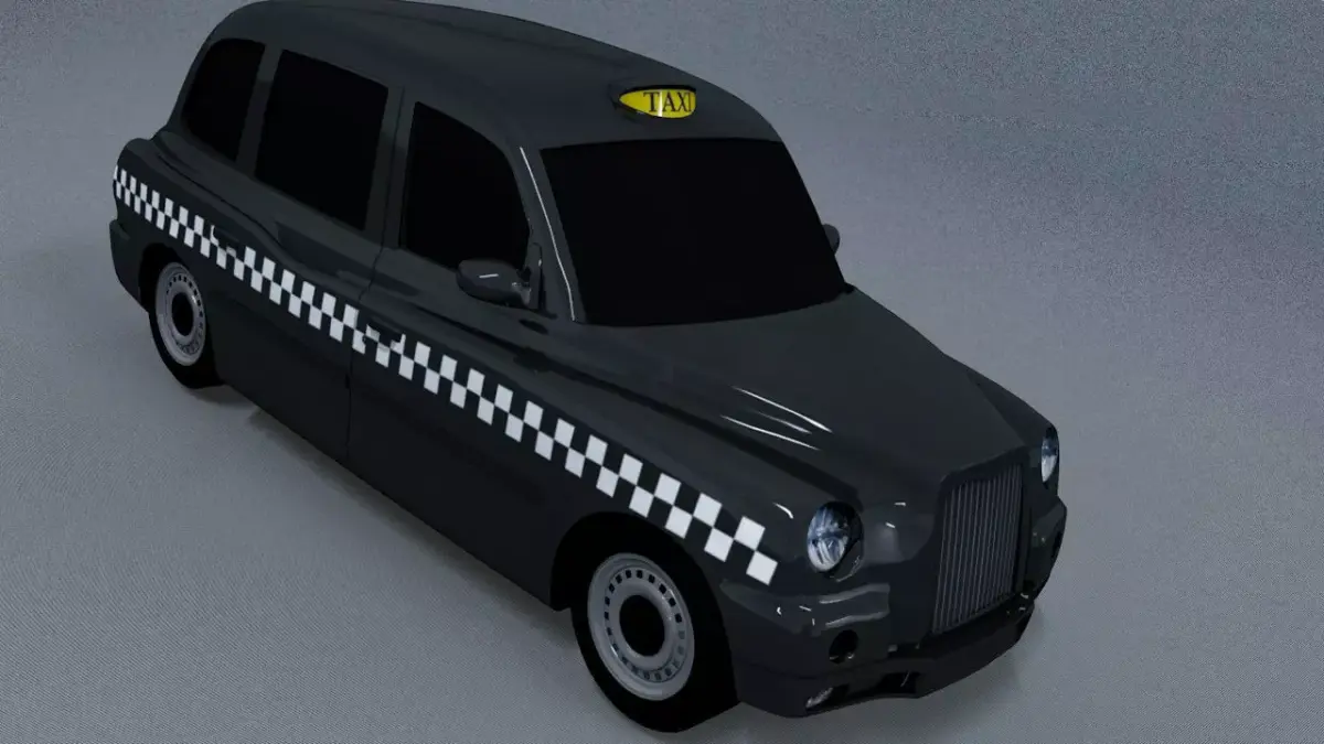 LTI Lowpoly London Taxi  Low-poly 3D model