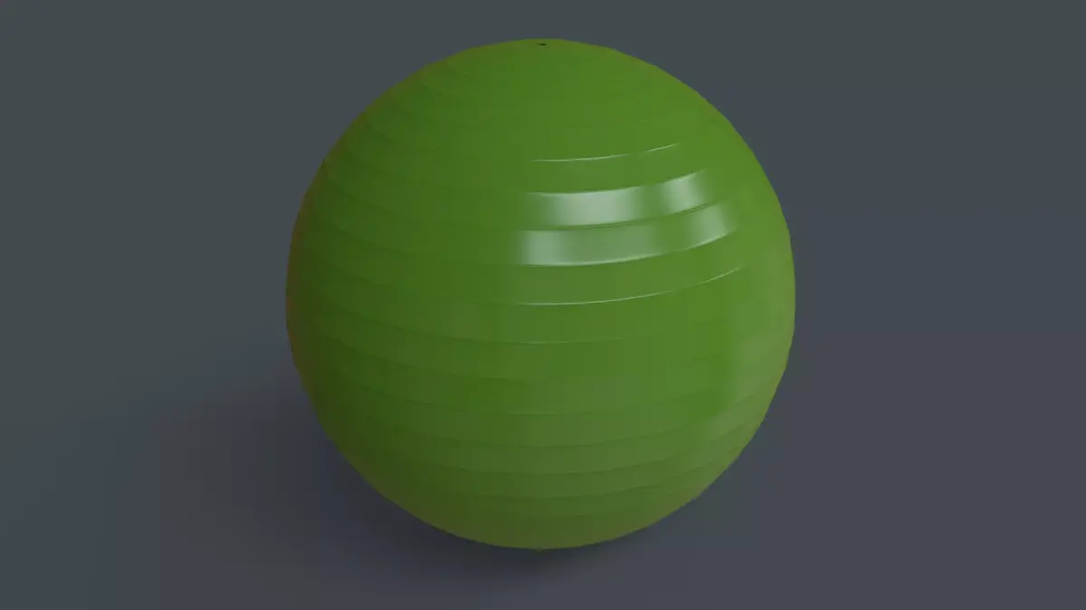 PBR Yoga Ball - Green Low-poly 3D model