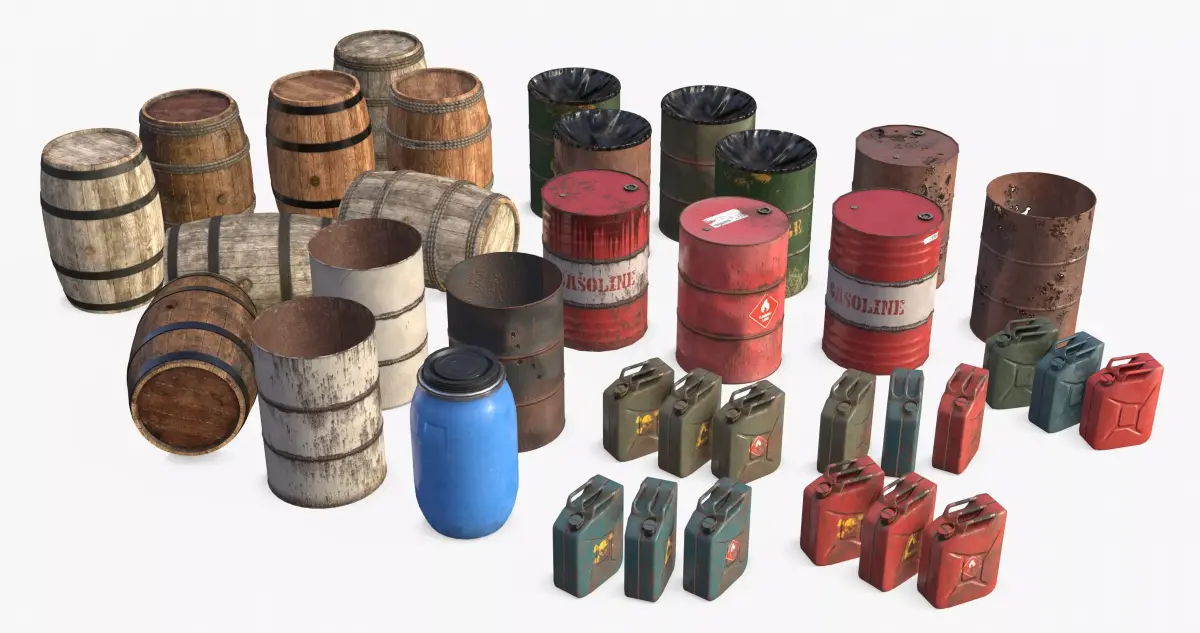 Liquid Containers Collection 3D Model Pack