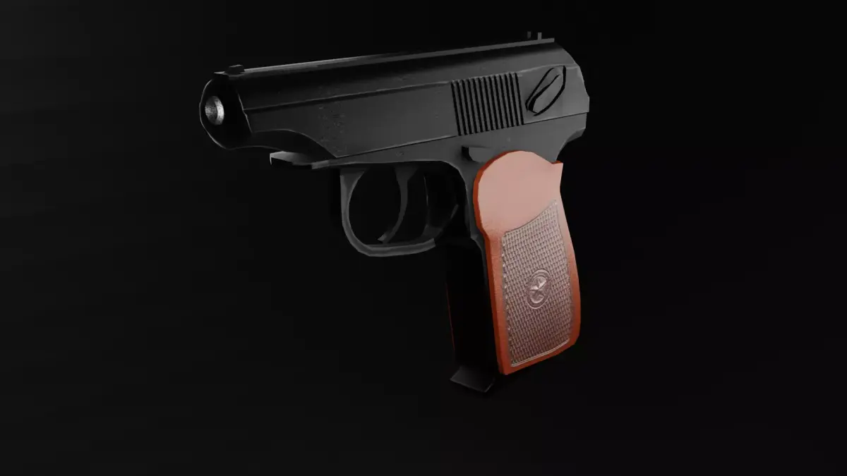 PM pistol Low-poly 3D model