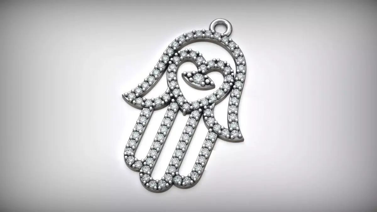 Hamsa Maghreb Amulet Fatima Hand  Free 3D print model